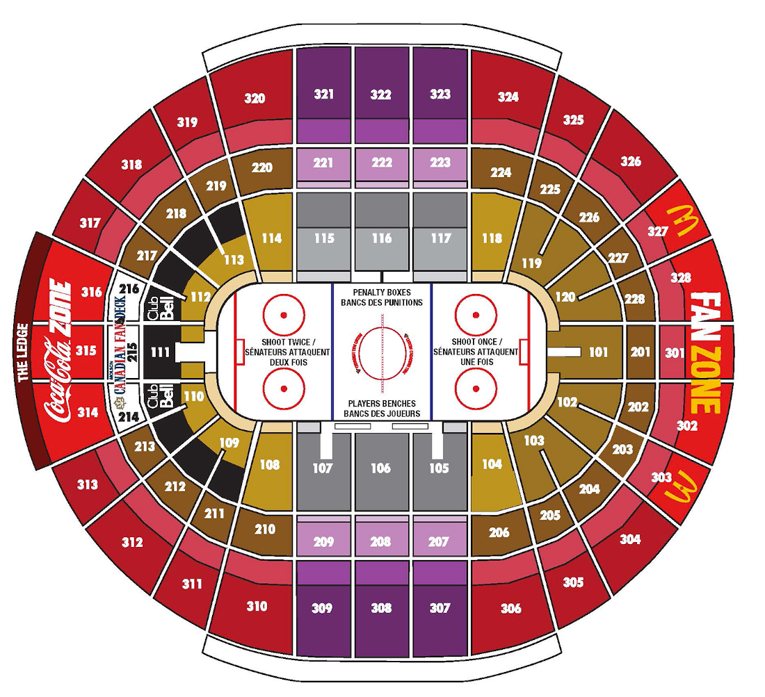 Canadian Tire Centre Seating Chart